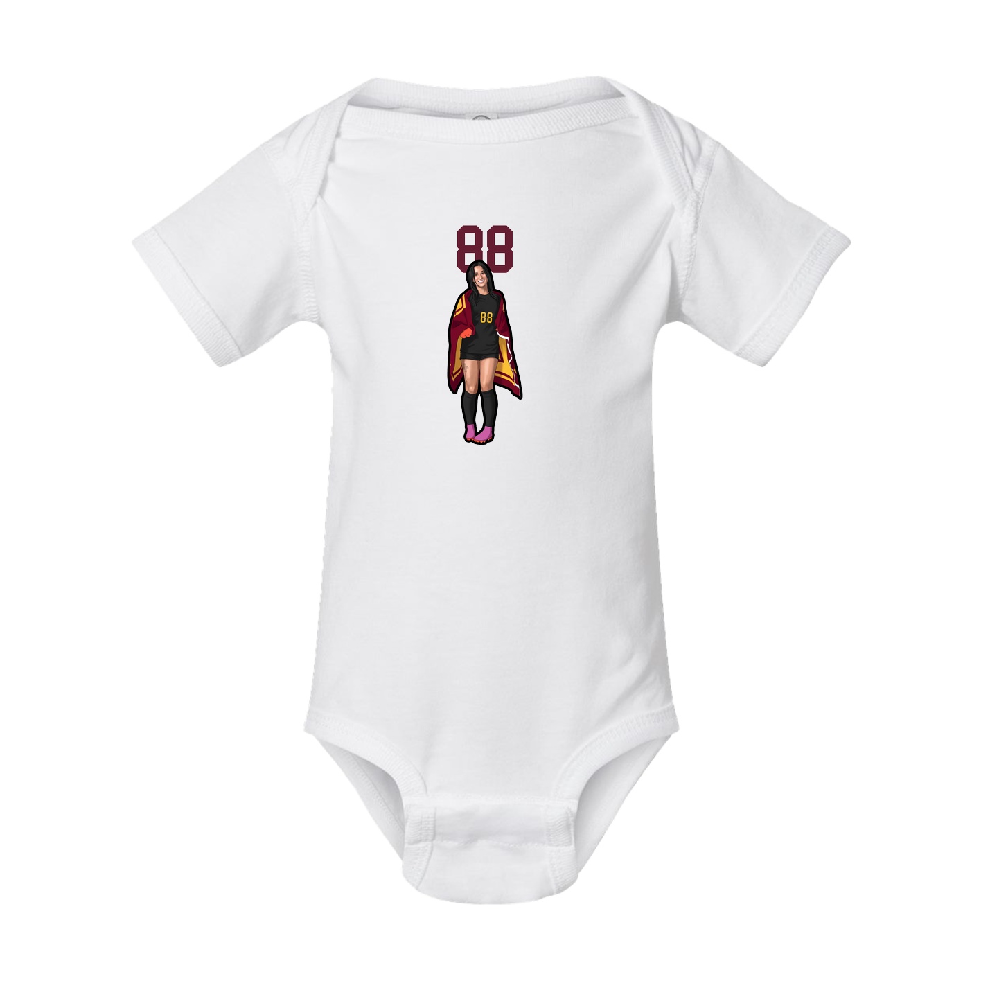 Baby Onesie — Number Top in White