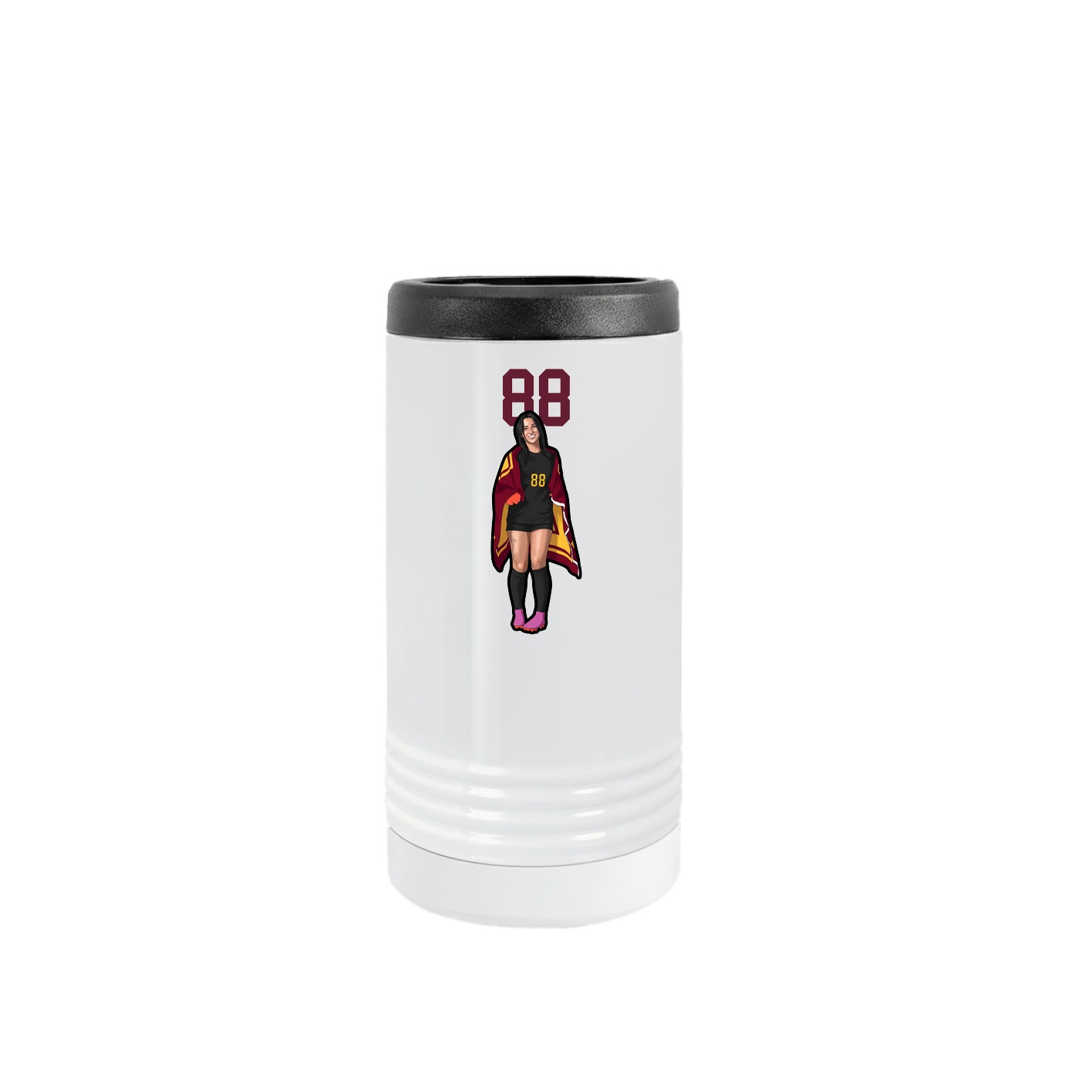Slim Beverage Holder — Number Top in White