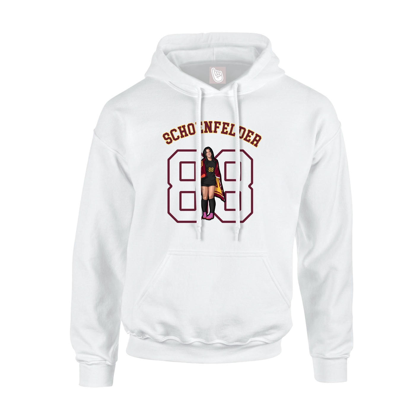 Youth Hoodie — Shirsey Arch in White