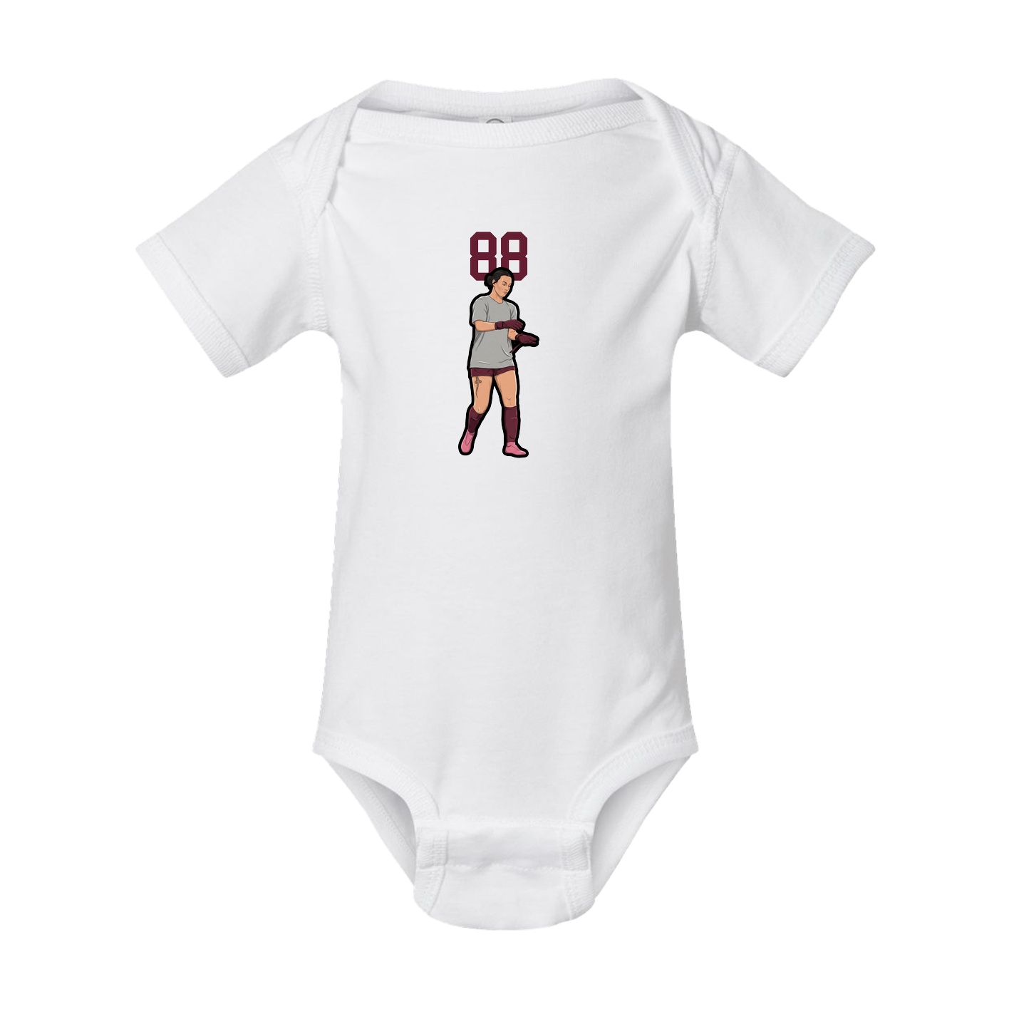Baby Onesie — Number Top in White