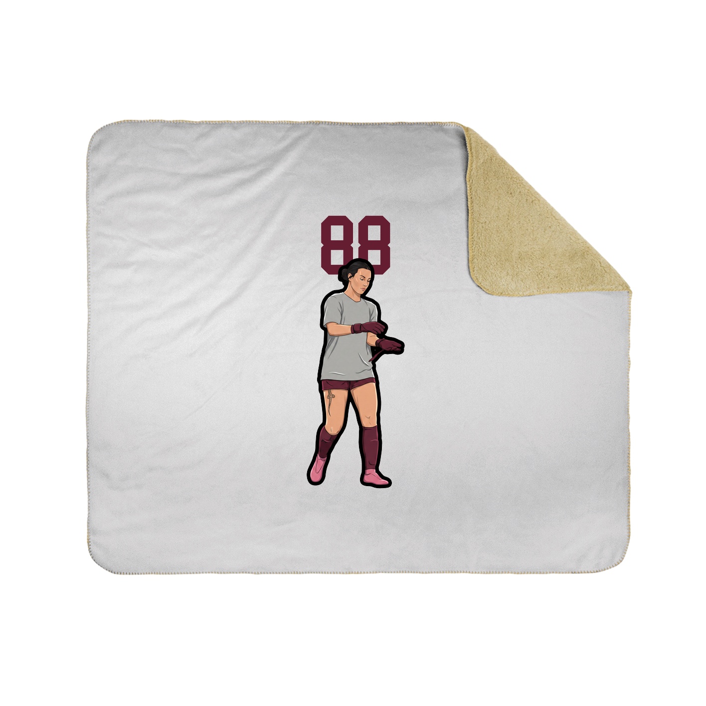 Throw Blanket — Number Top in White