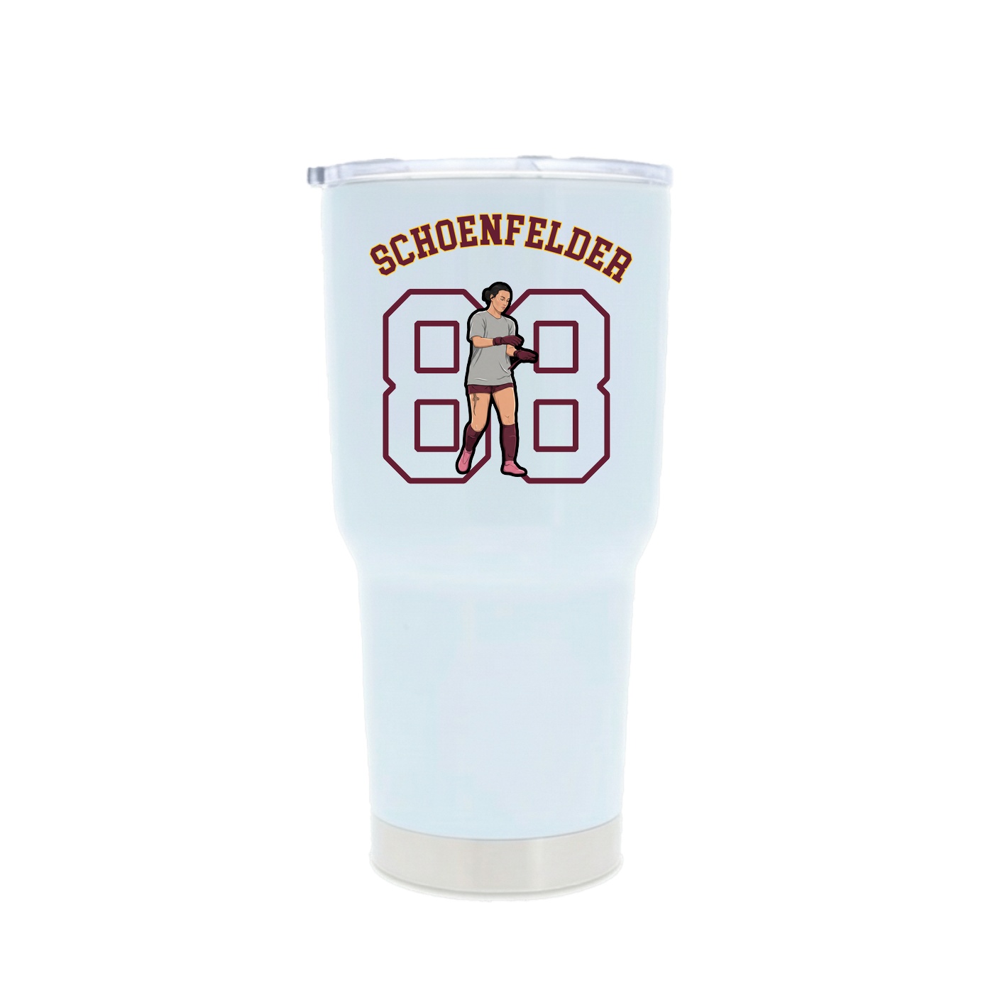 30oz Stainless Steel Tumbler — Shirsey Arch in White