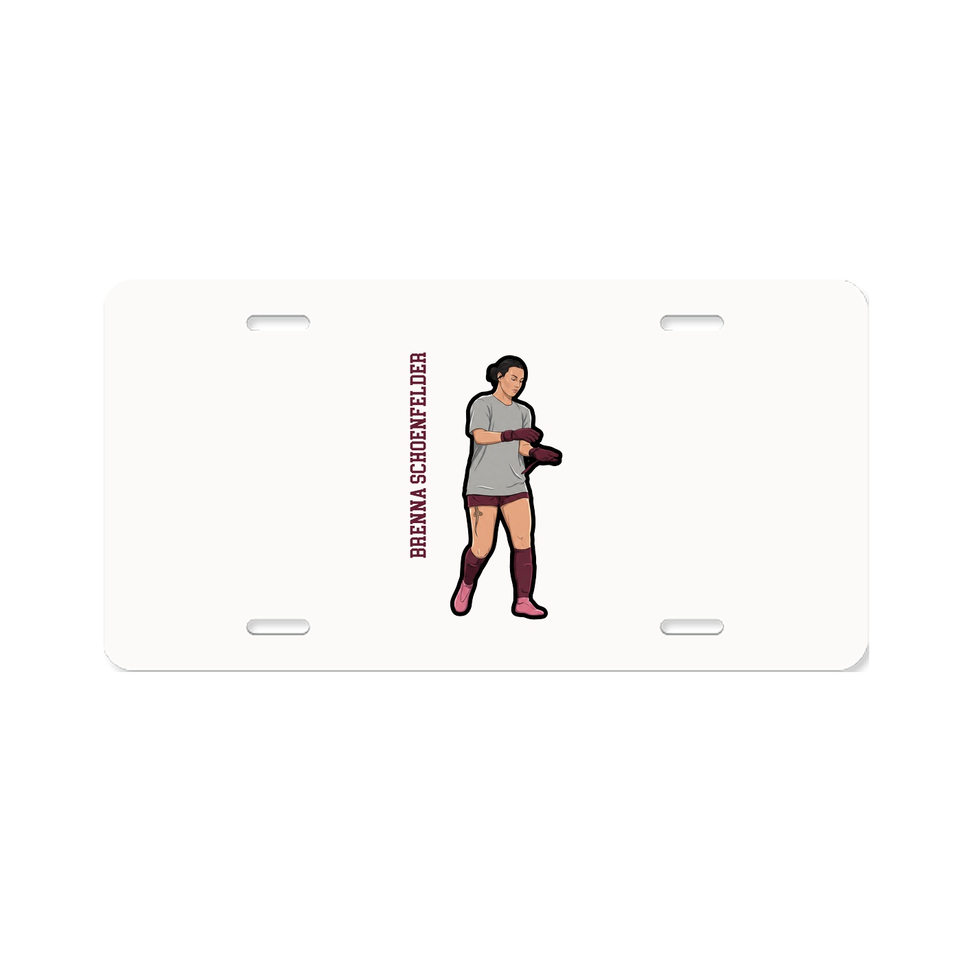 License Plate — Name Vertical in Classic