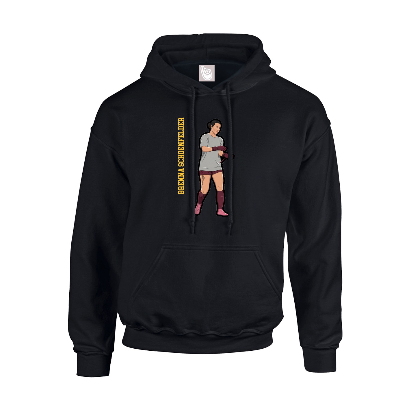 Youth Hoodie — Name Vertical in Black