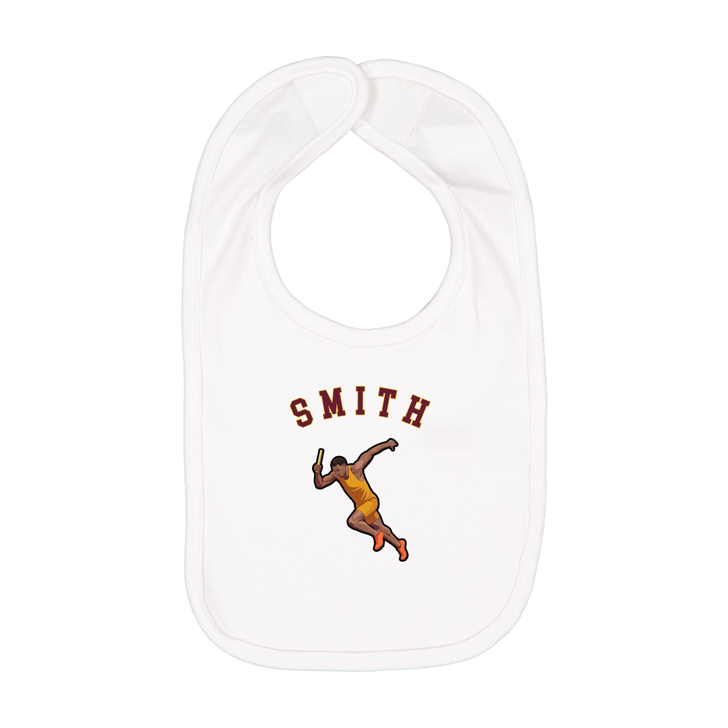 Infant Bib — Shirsey Arch in White