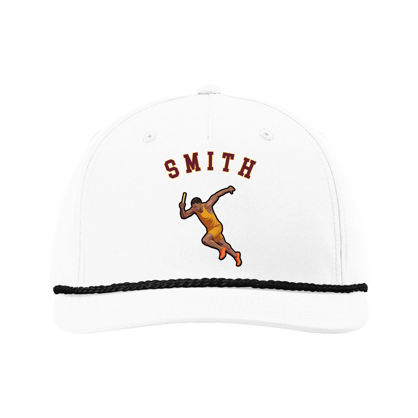 Five-Panel Classic Rope Cap — Shirsey Arch in White