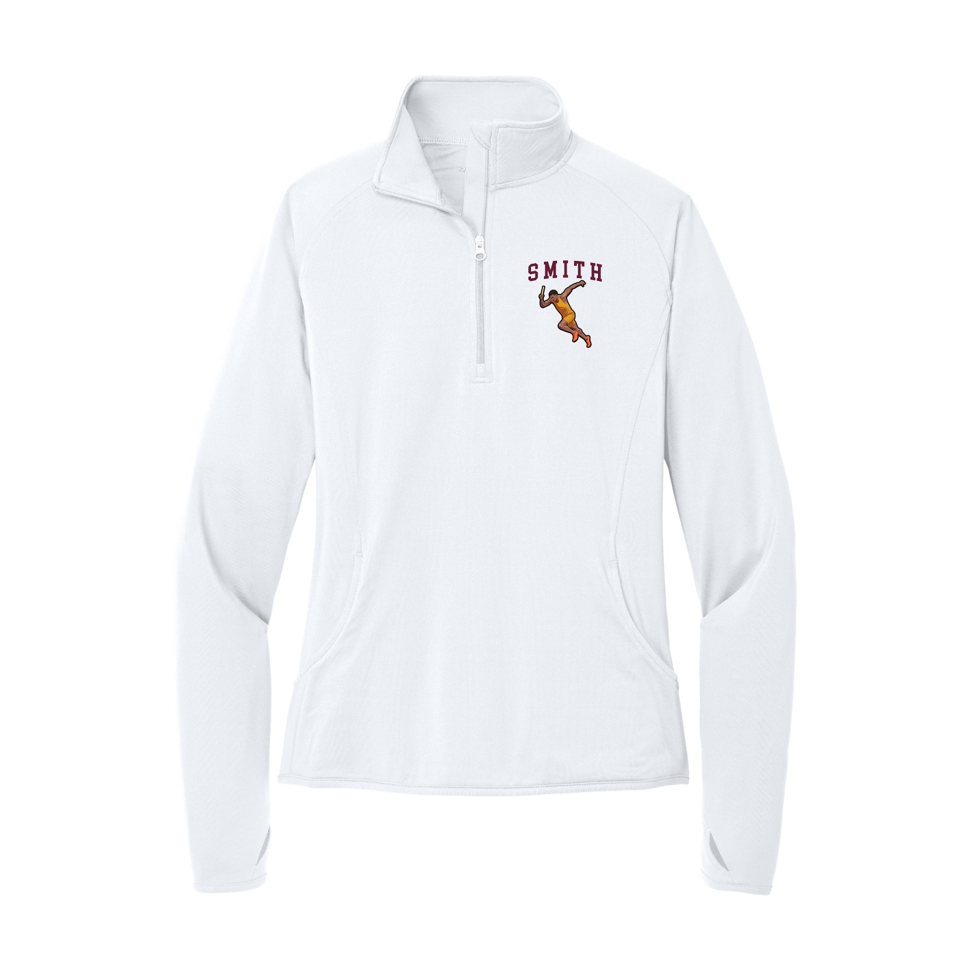 Women's Q-Zip Pullover — Shirsey in White