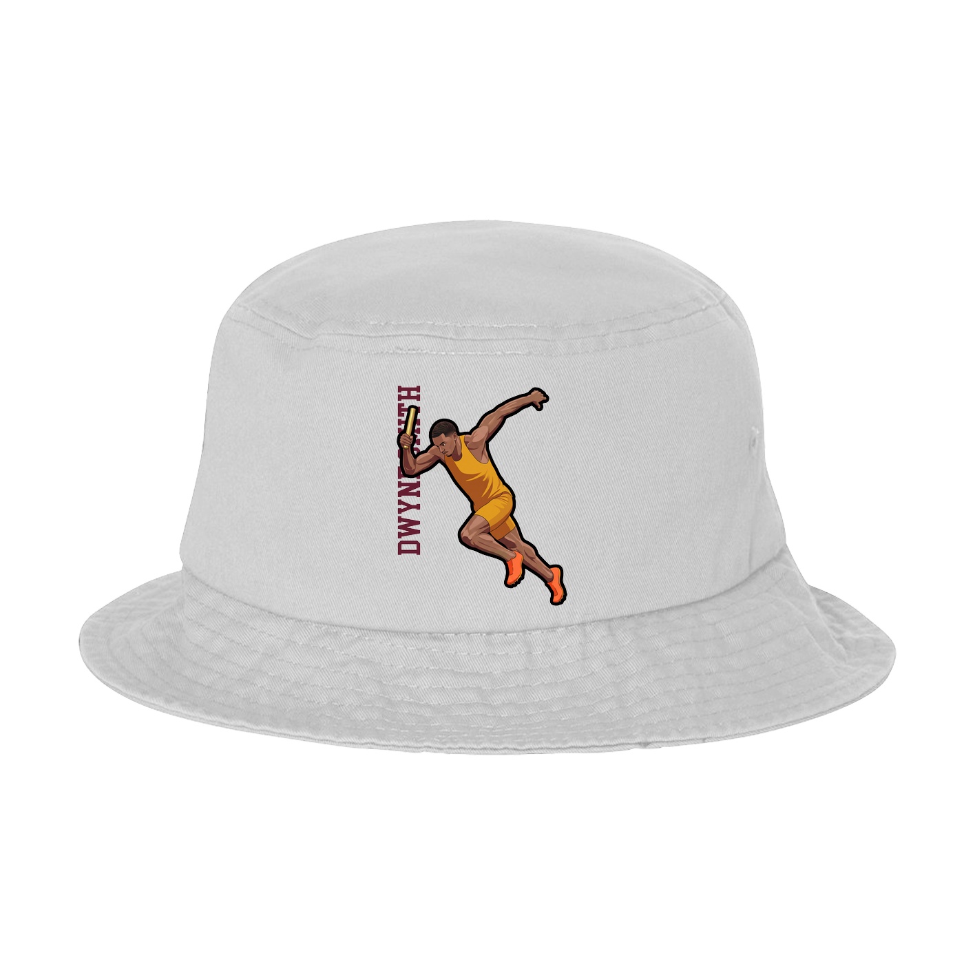 Bucket Cap — Name Vertical in White