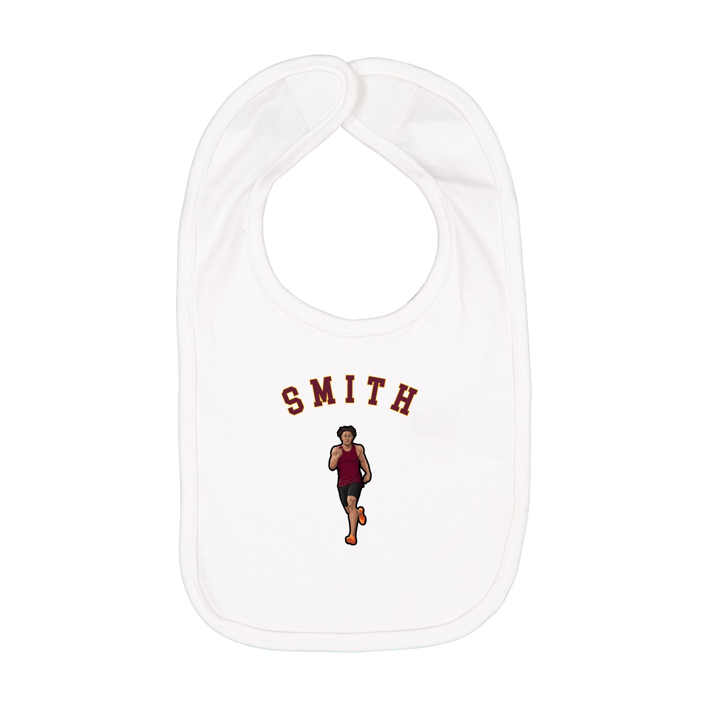 Infant Bib — Shirsey Arch in White