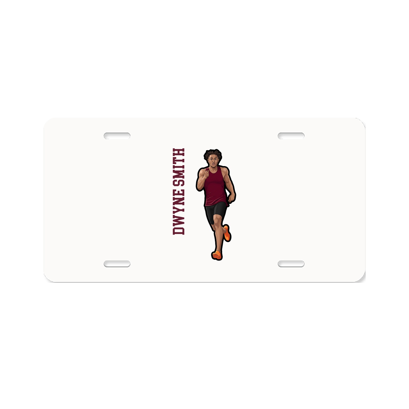 License Plate — Name Vertical in Classic