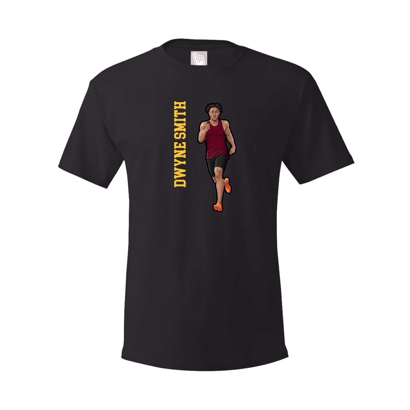Youth Tee — Name Vertical in Black