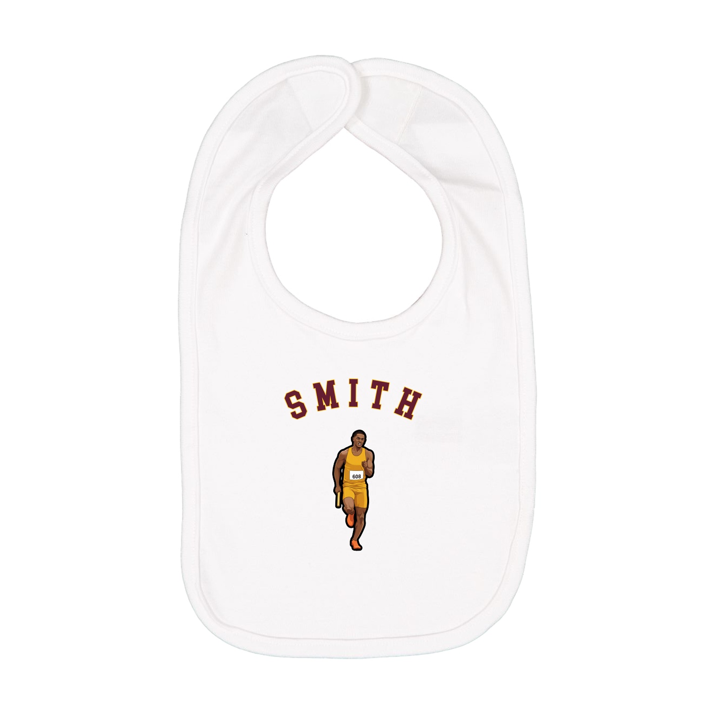 Infant Bib — Shirsey Arch in White