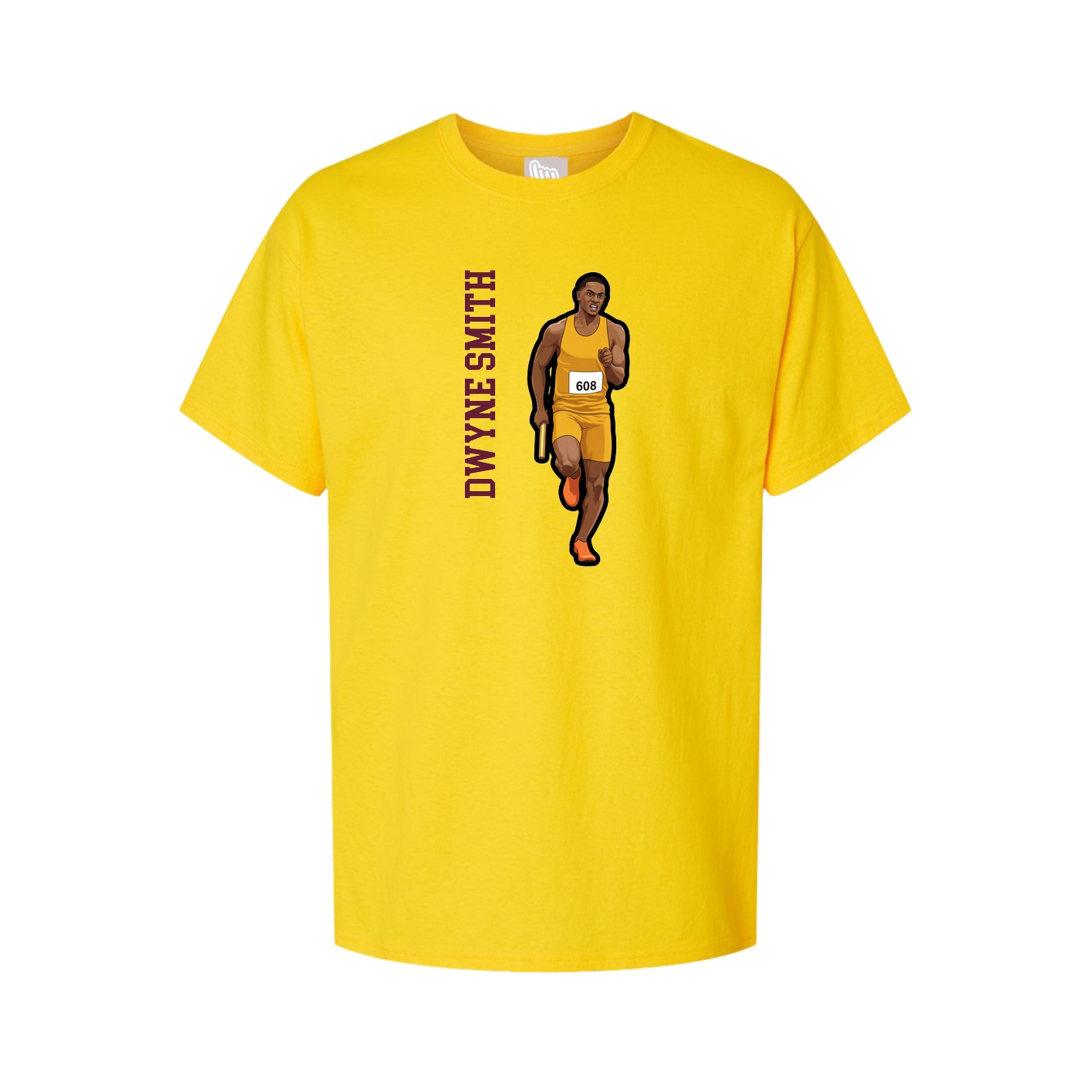 Tee — Name Vertical in Gold