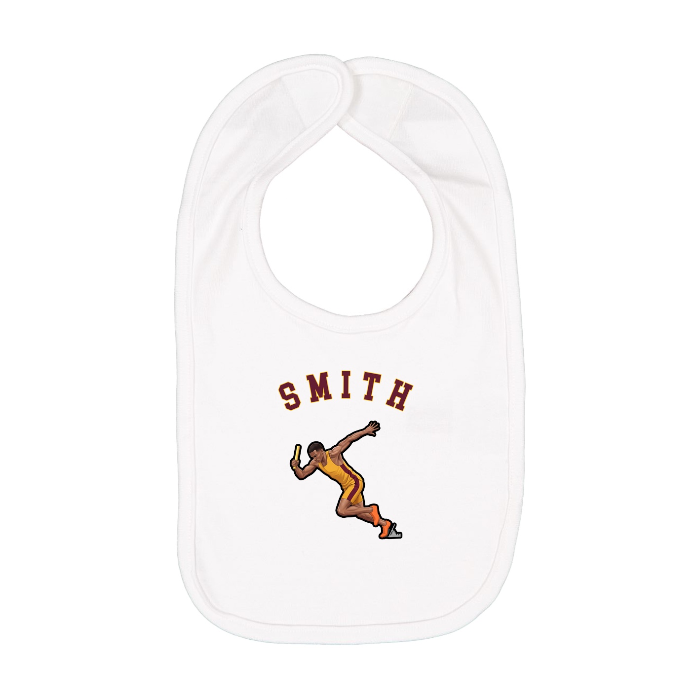 Infant Bib — Shirsey Arch in White