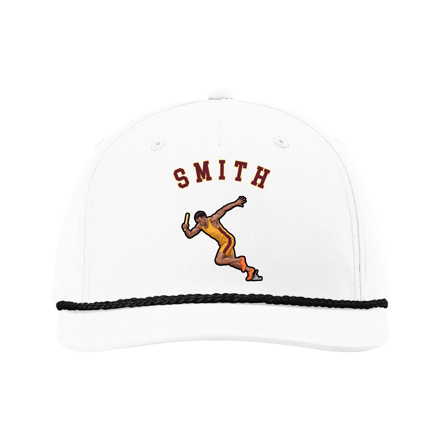 Five-Panel Classic Rope Cap — Shirsey Arch in White