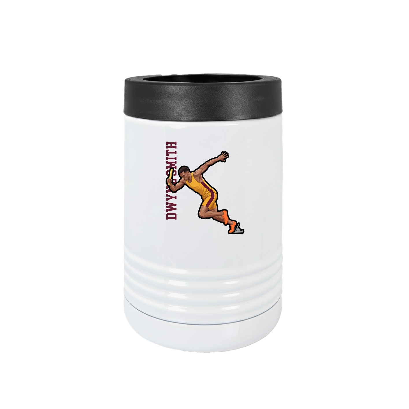 Beverage Holder — Name Vertical in White