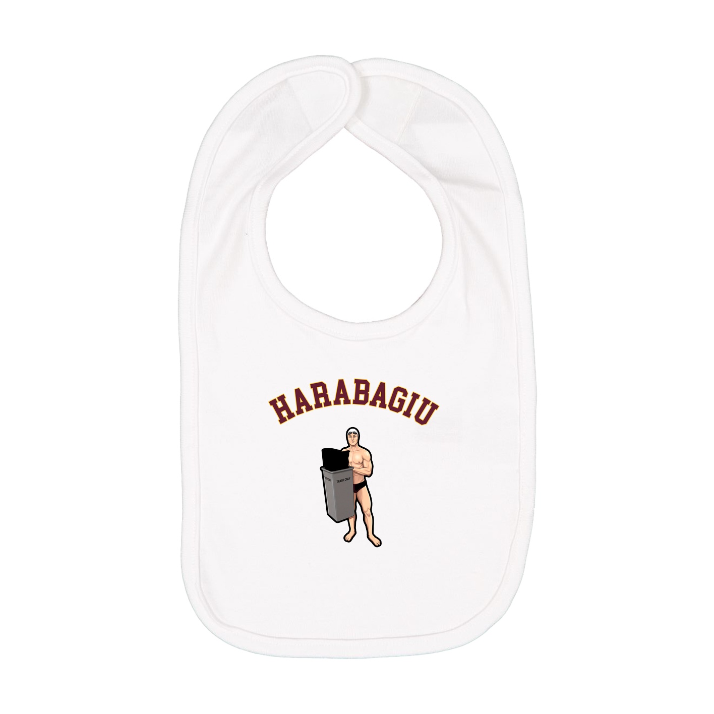 Infant Bib — Shirsey Arch in White
