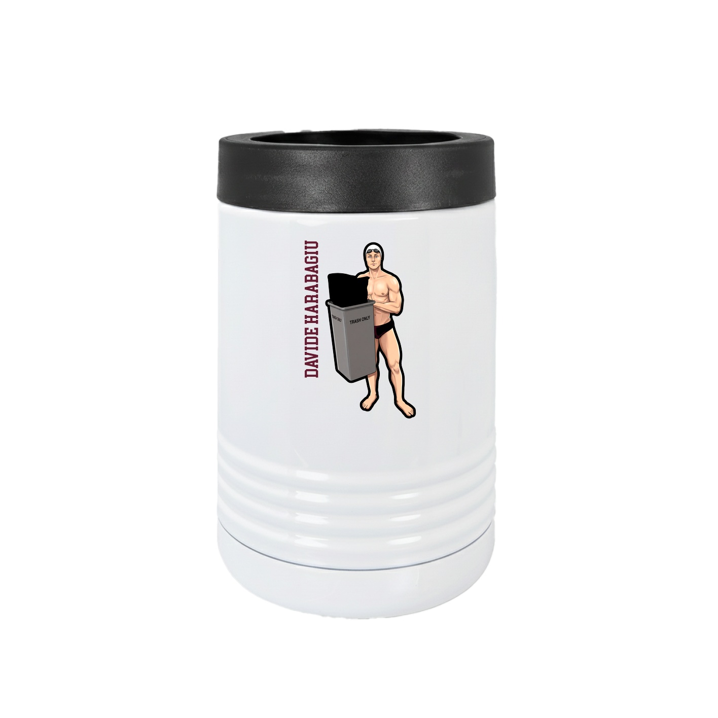 Beverage Holder — Name Vertical in White