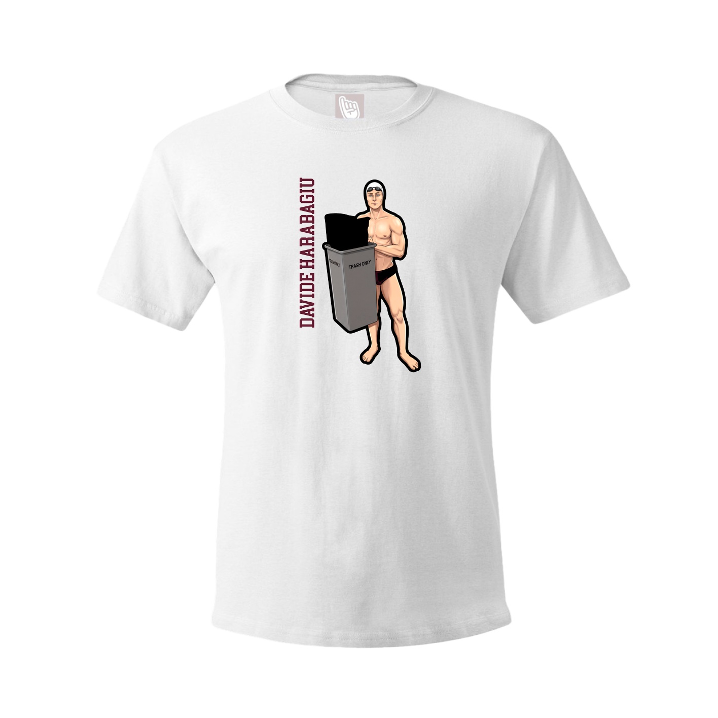 Tee — Name Vertical in White