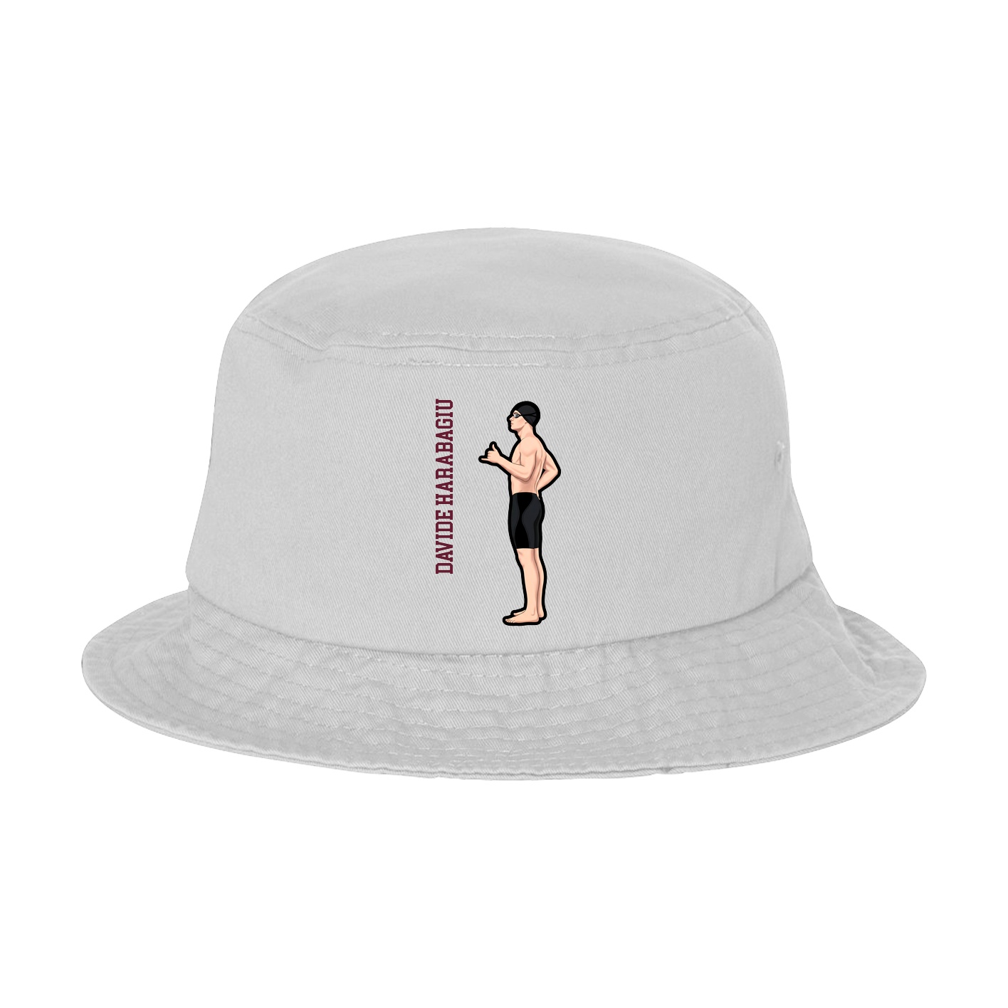 Bucket Cap — Name Vertical in White