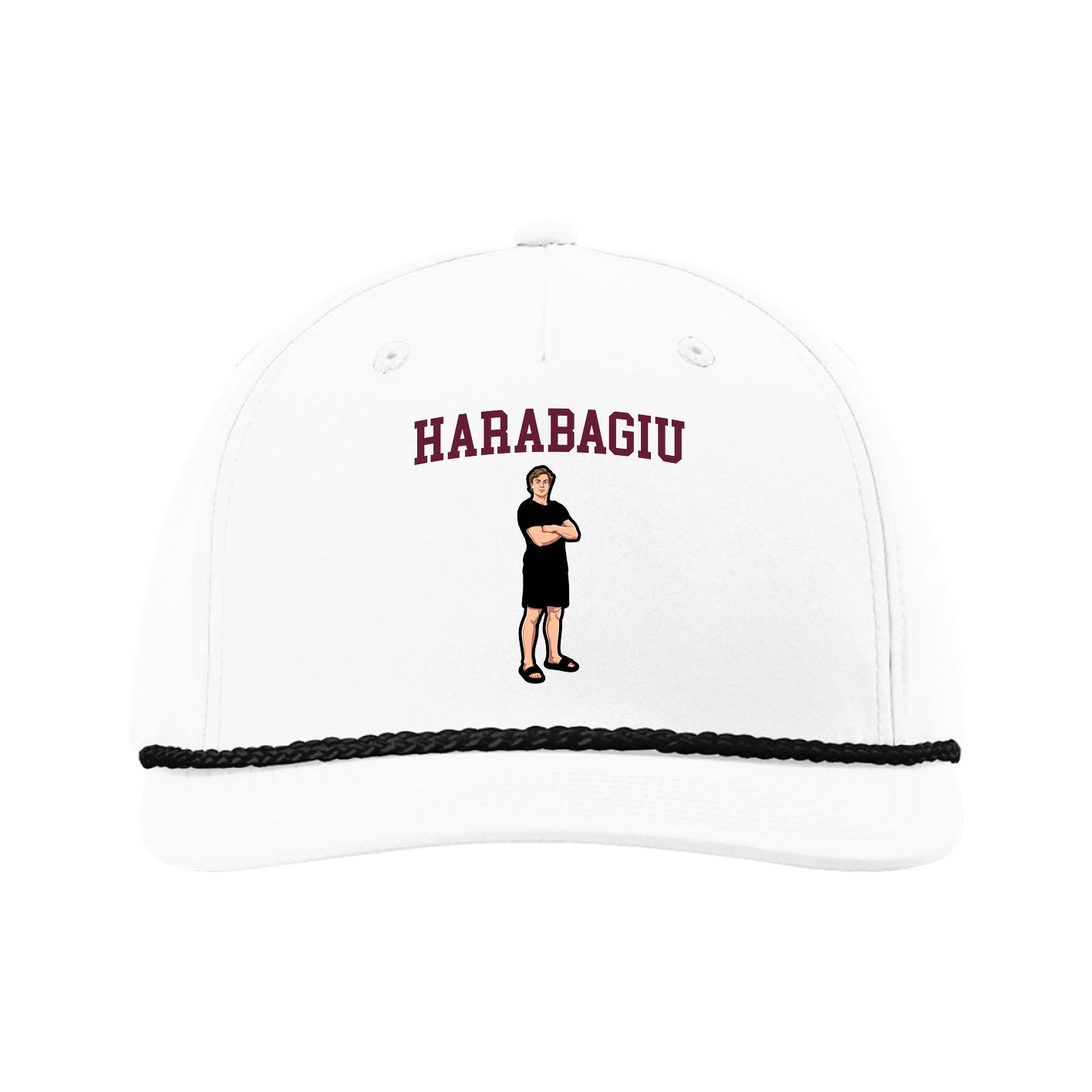 Five-Panel Classic Rope Cap — Shirsey in White