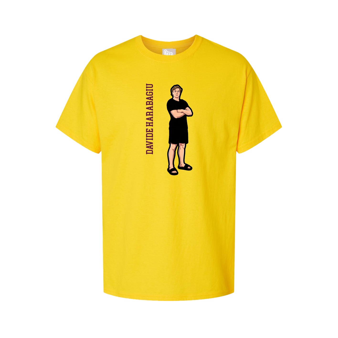 Youth Tee — Name Vertical in Gold