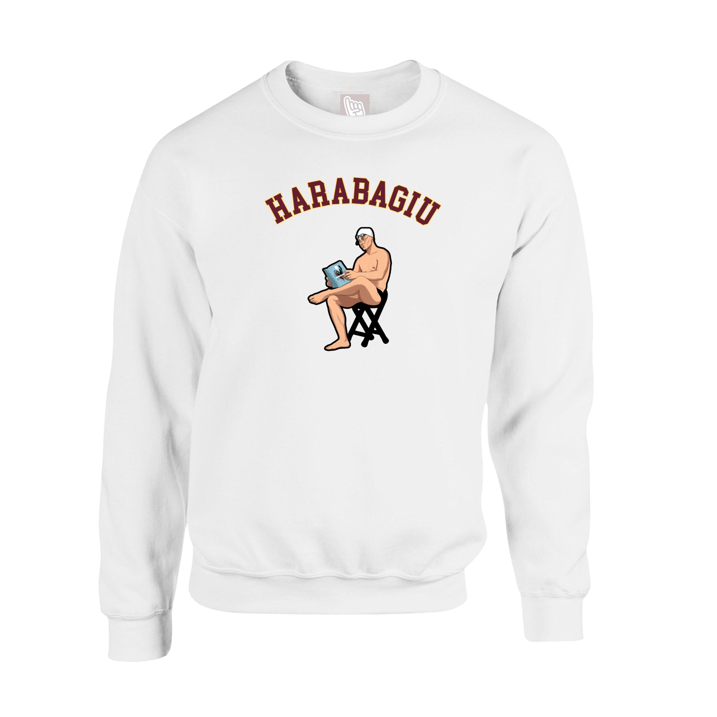 Fleece Crew — Shirsey Arch in White
