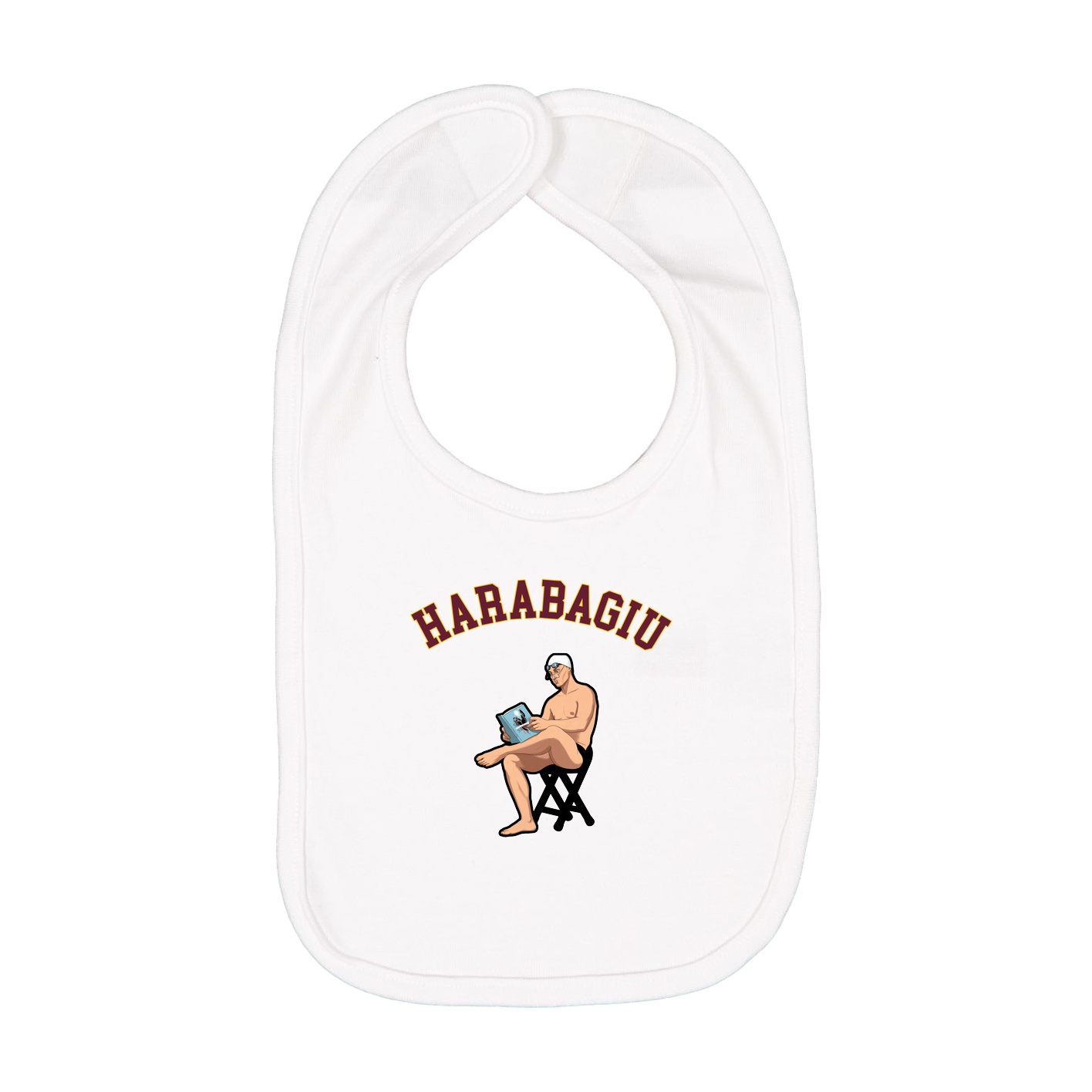 Infant Bib — Shirsey Arch in White