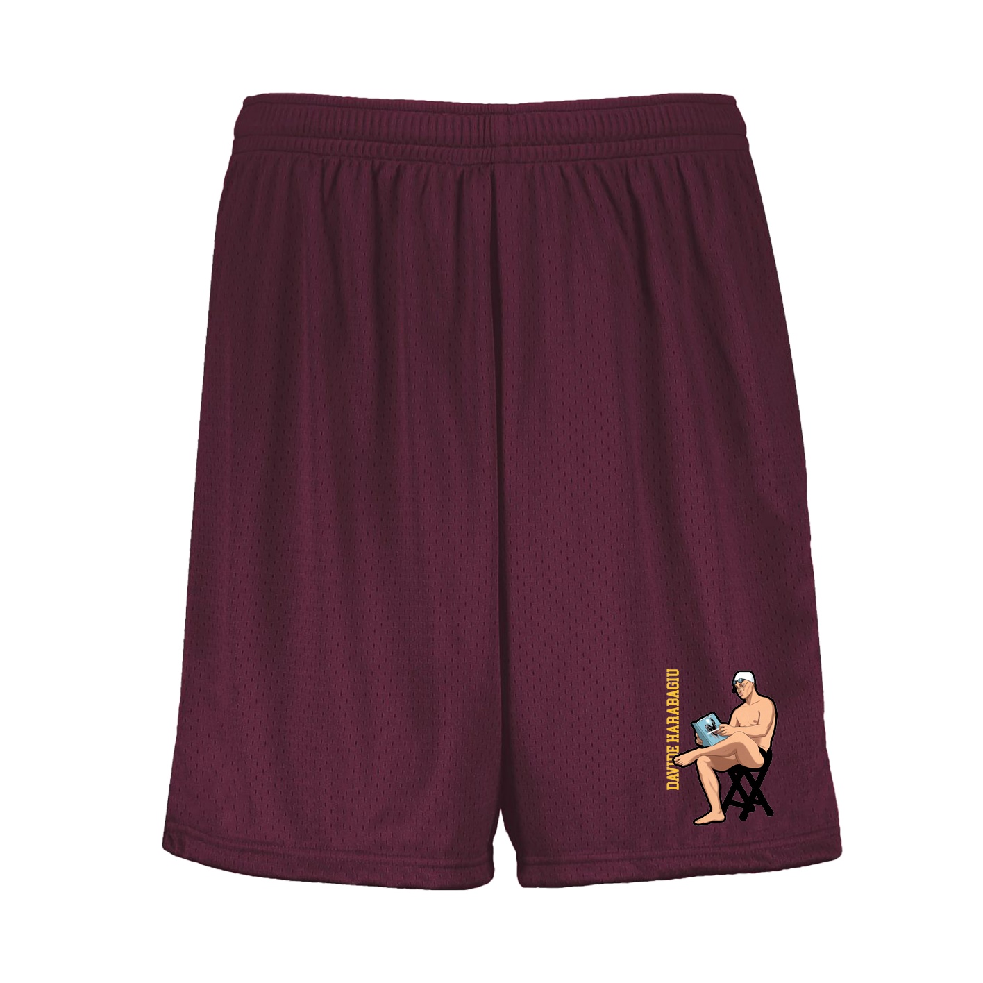 Shorts — Name Vertical in Maroon