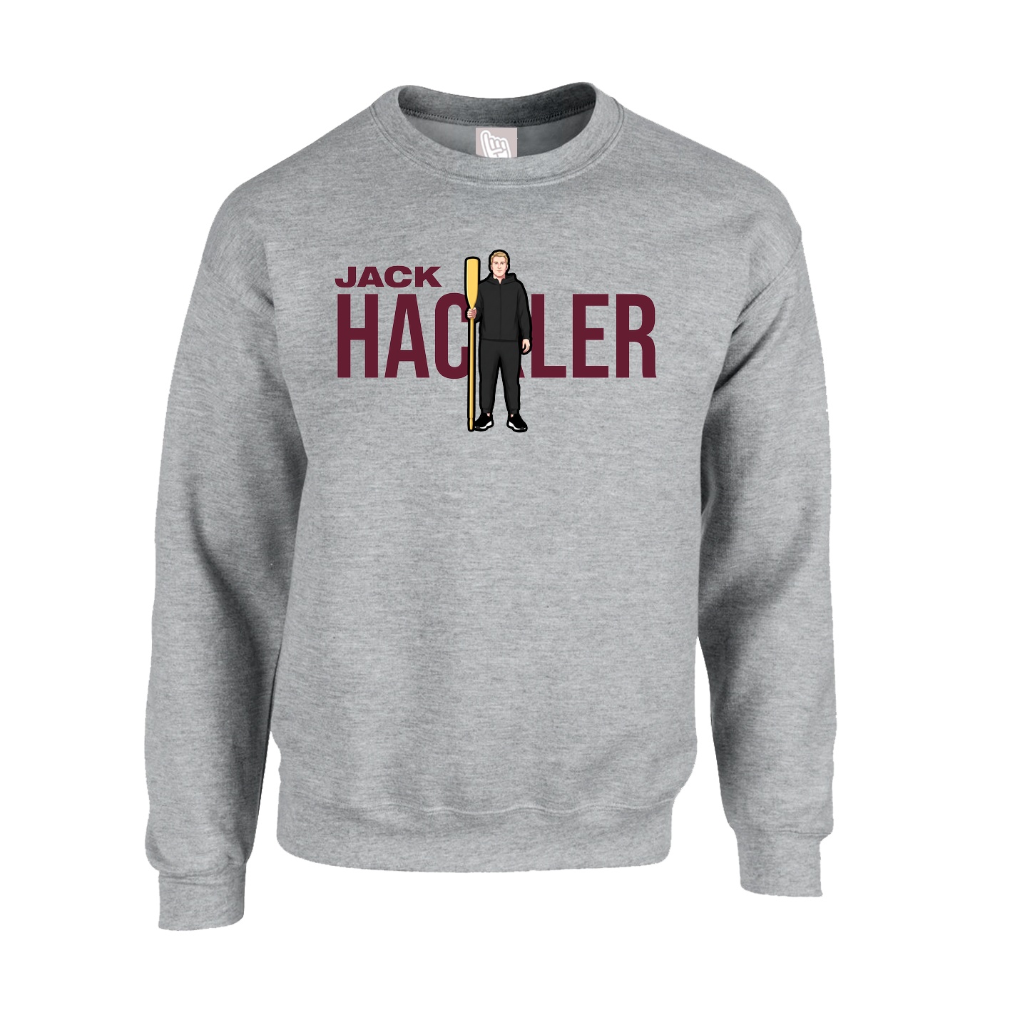 Fleece Crew — Player Name in Grey