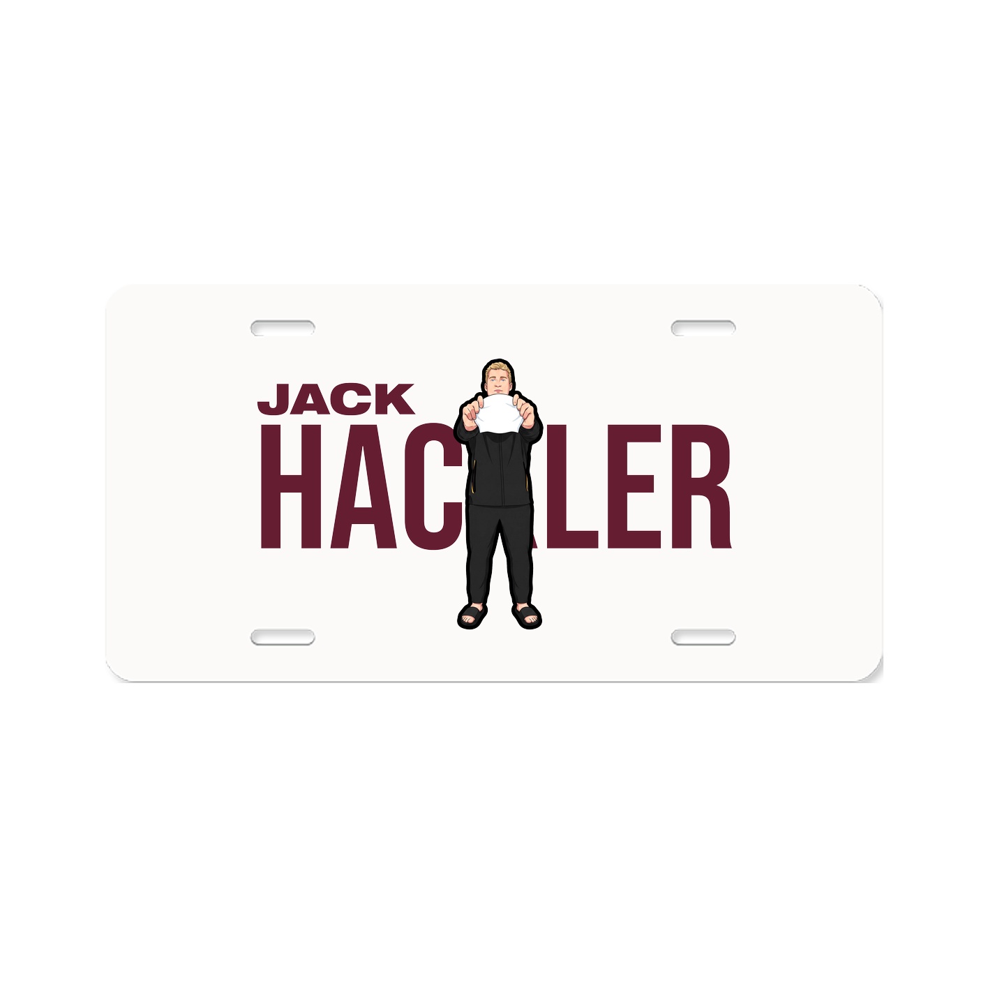 License Plate — Player Name in Classic