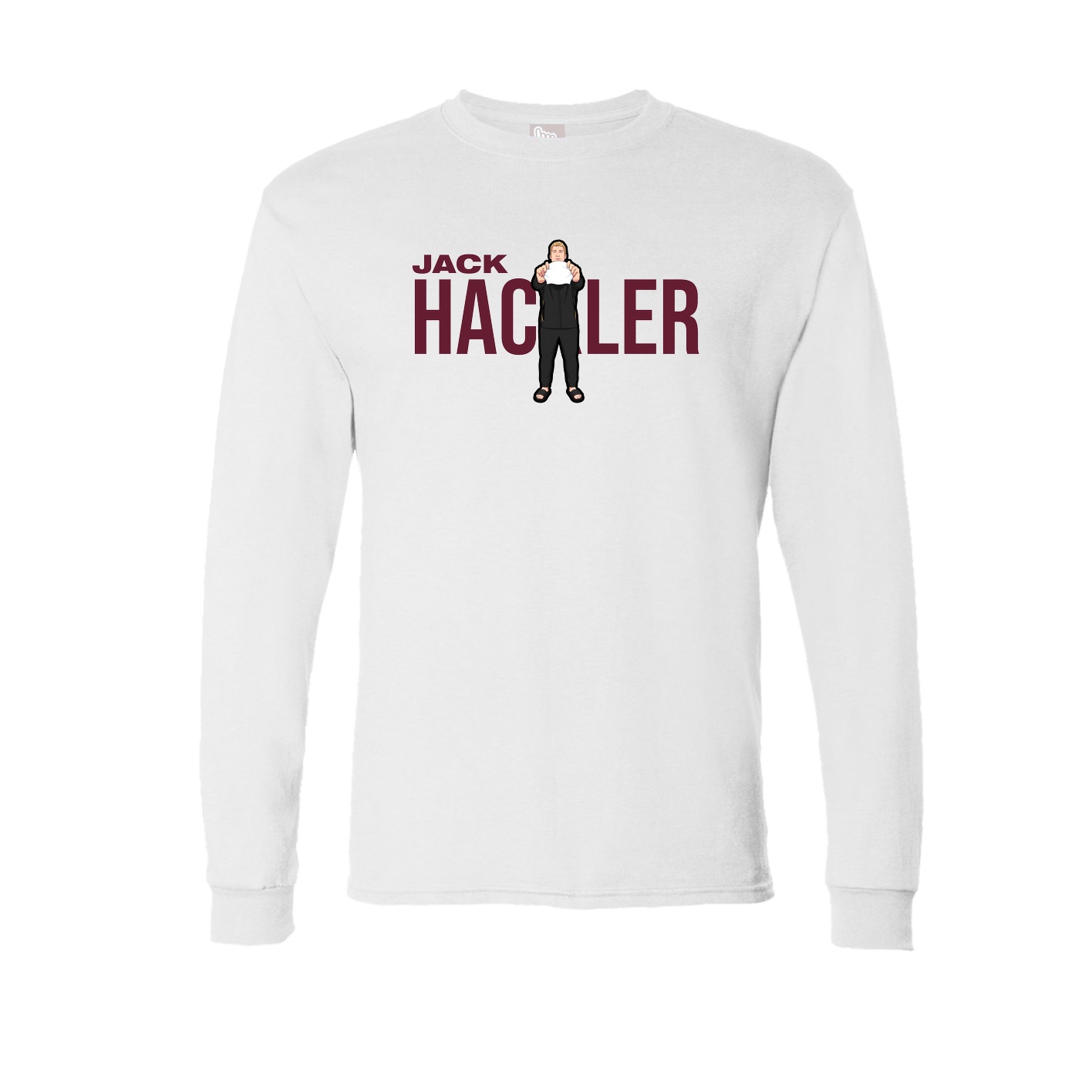 Long Sleeve Tee — Player Name in White