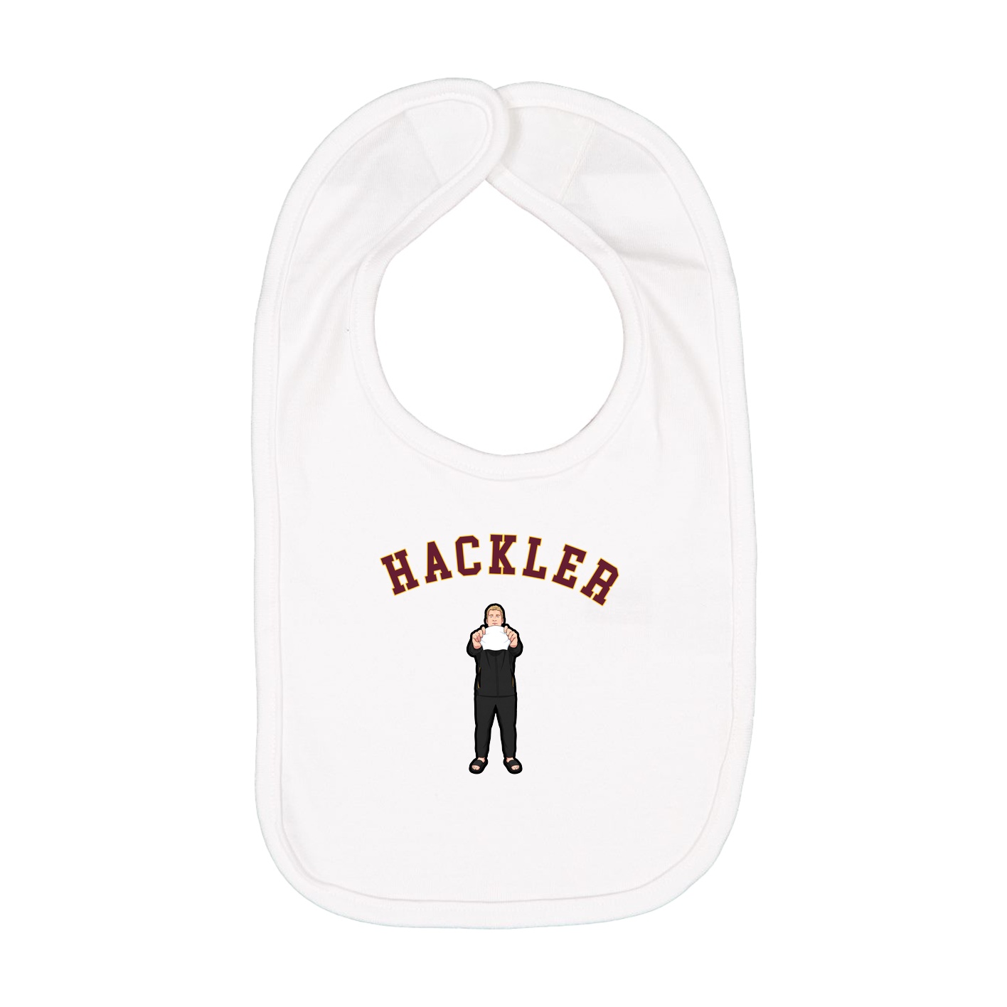 Infant Bib — Shirsey Arch in White