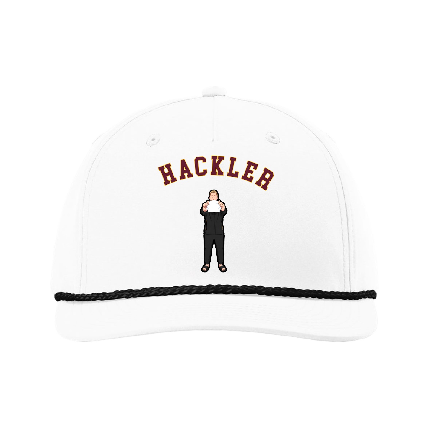 Five-Panel Classic Rope Cap — Shirsey Arch in White