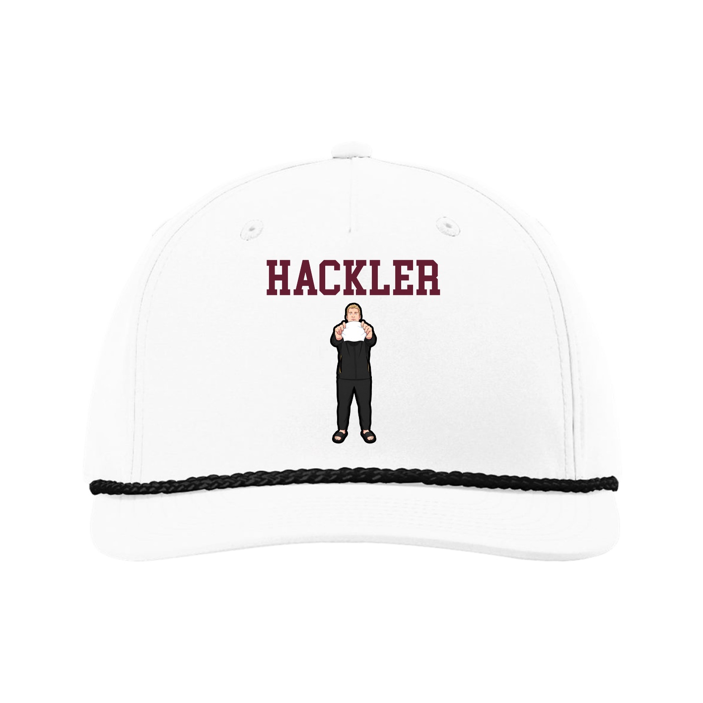 Five-Panel Classic Rope Cap — Shirsey in White