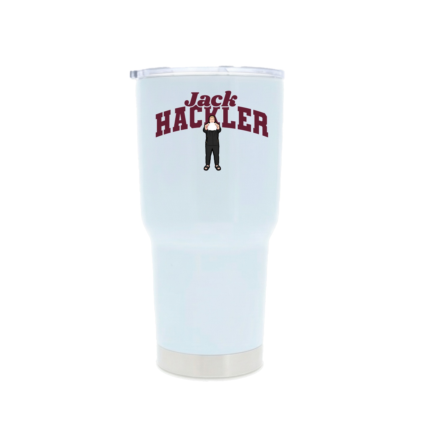 30oz Stainless Steel Tumbler — Signature Arch in White