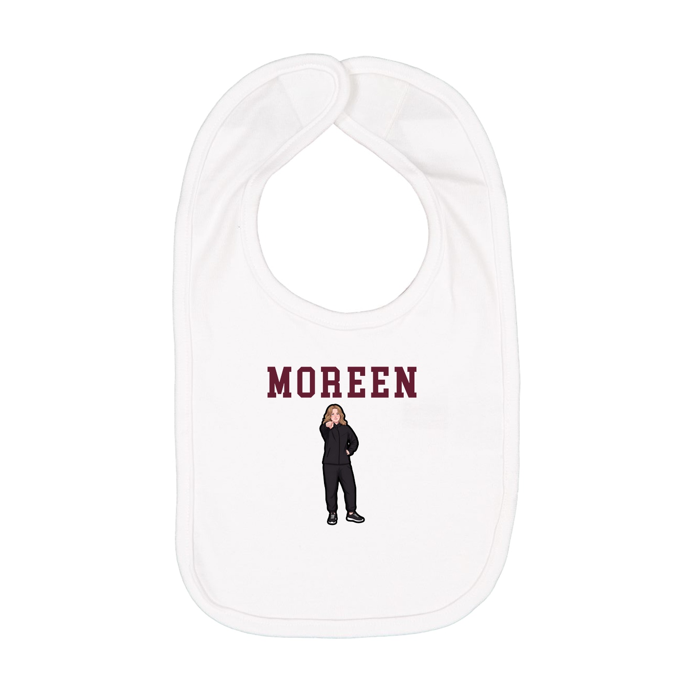 Infant Bib — Shirsey in White