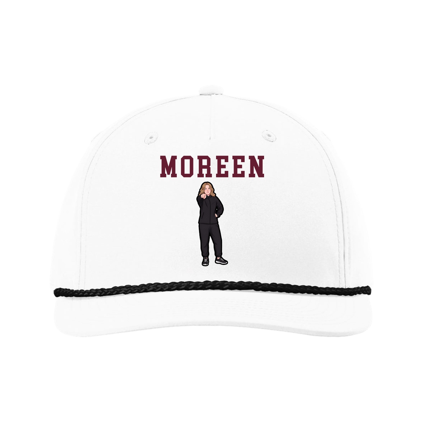 Five-Panel Classic Rope Cap — Shirsey in White