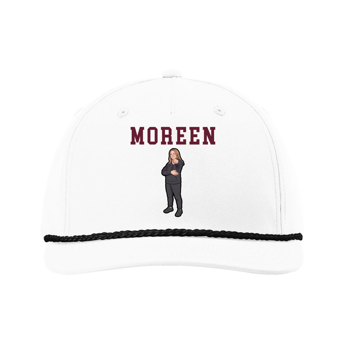 Five-Panel Classic Rope Cap — Shirsey in White