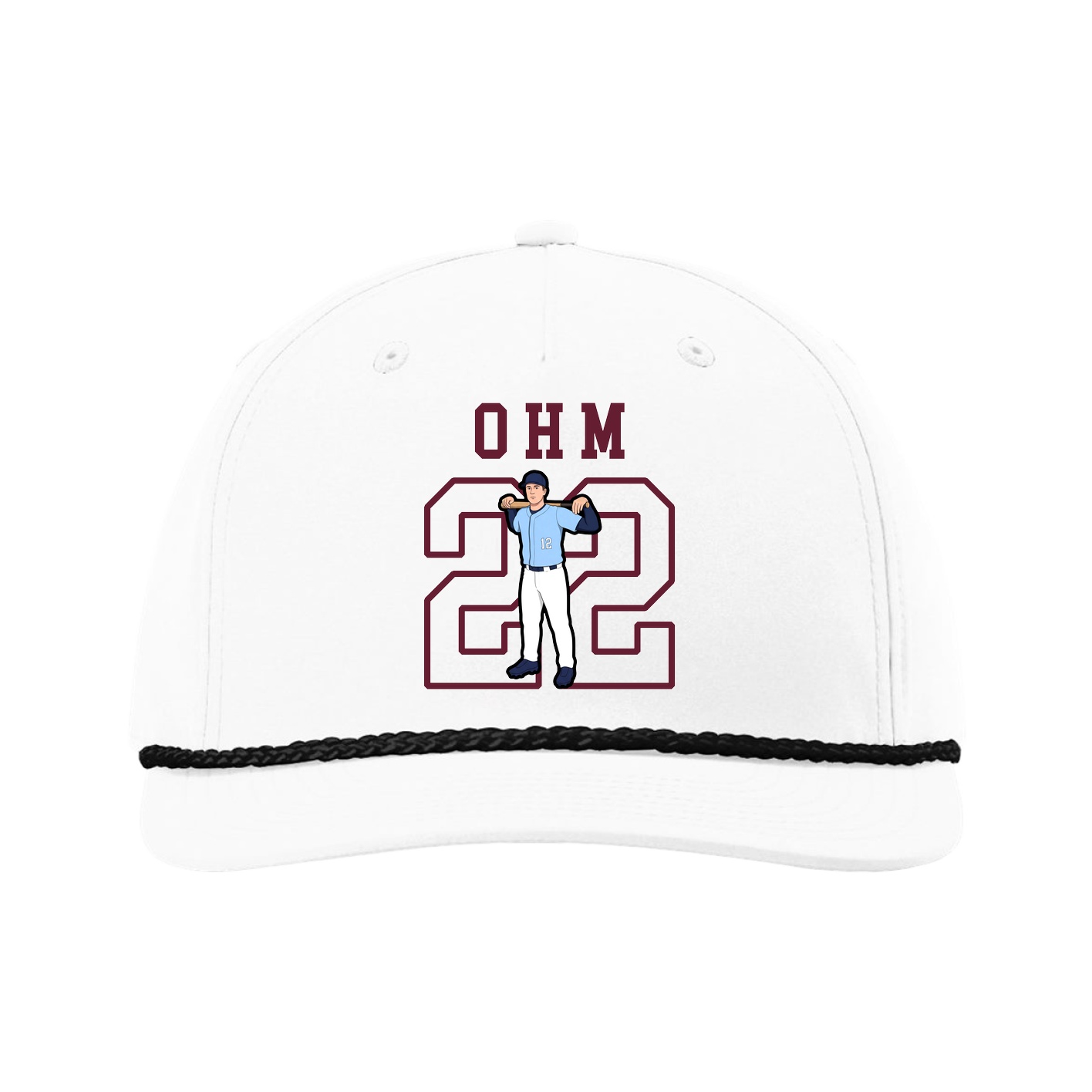 Five-Panel Classic Rope Cap — Shirsey in White