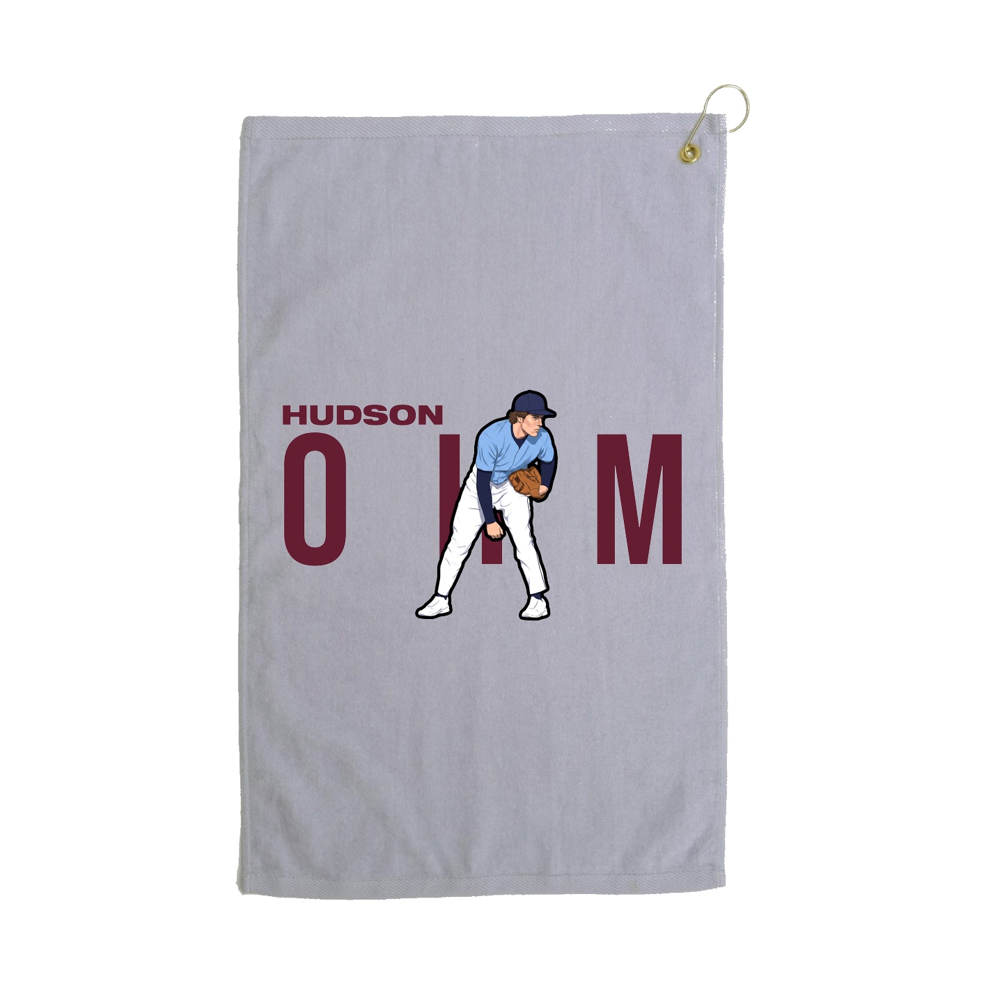 Golf Towel — Player Name in Grey