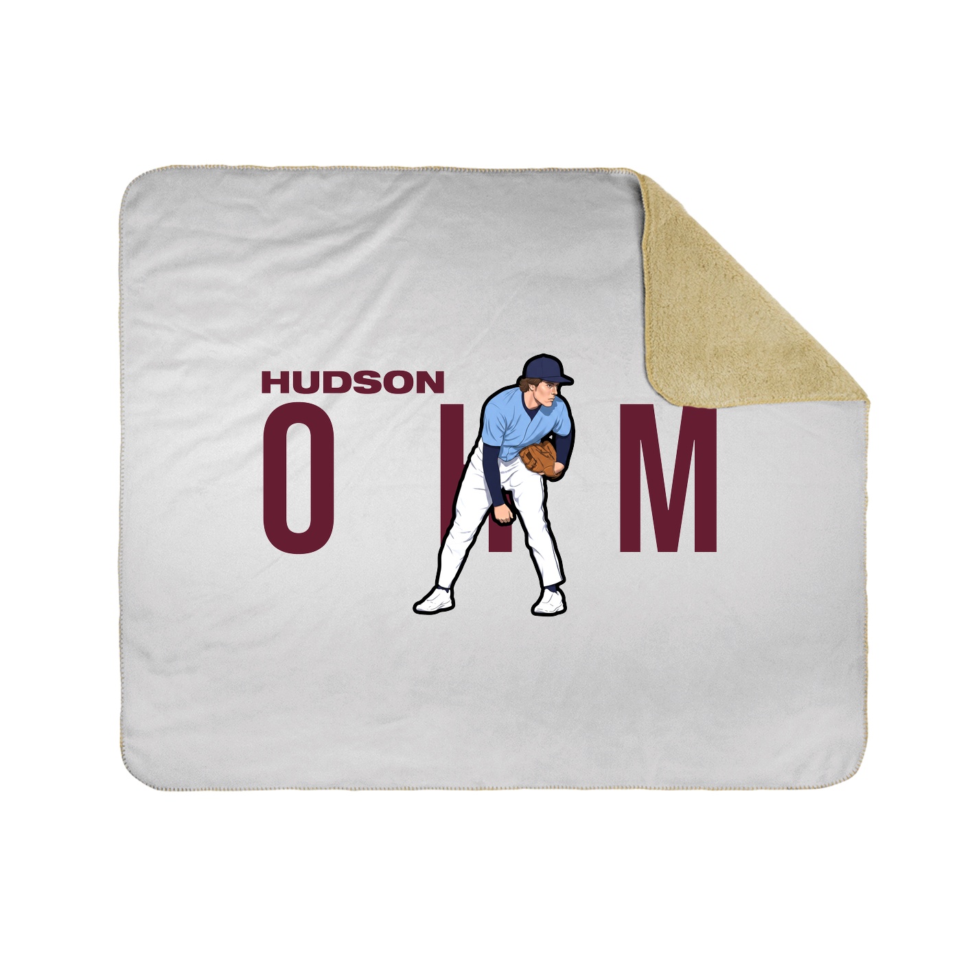 Throw Blanket — Player Name in White