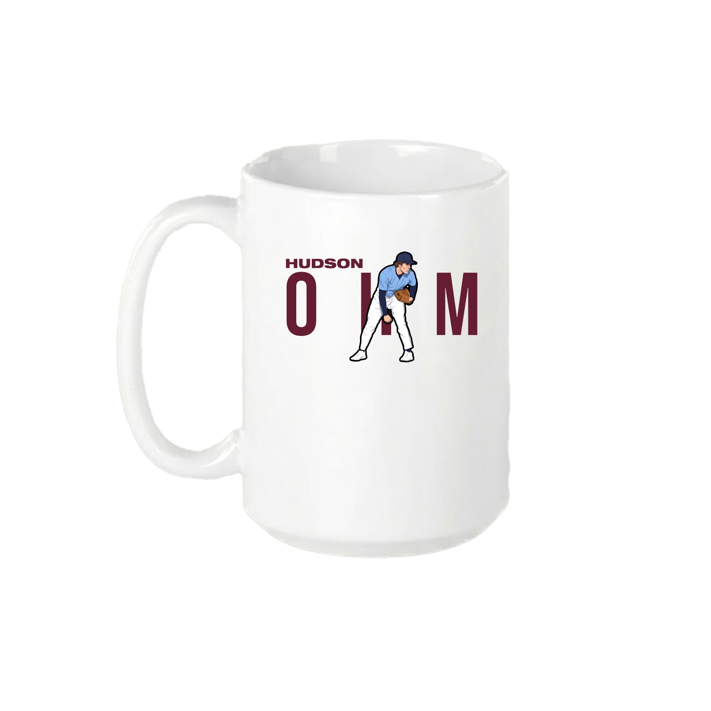 15oz Coffee Mug — Player Name in White
