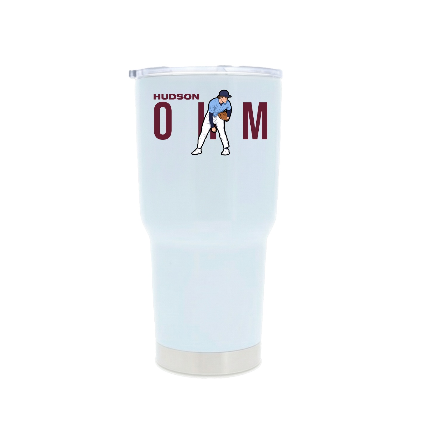 30oz Stainless Steel Tumbler — Player Name in White