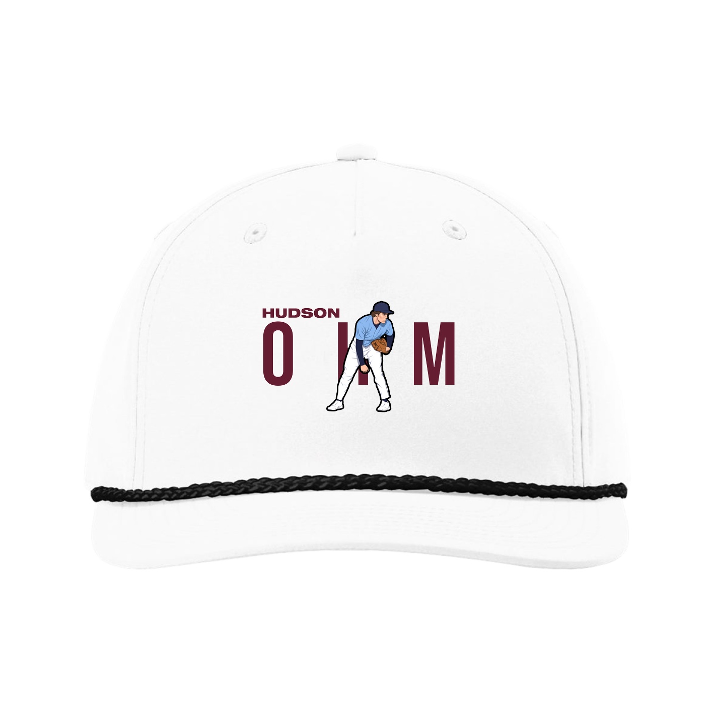 Five-Panel Classic Rope Cap — Player Name in White