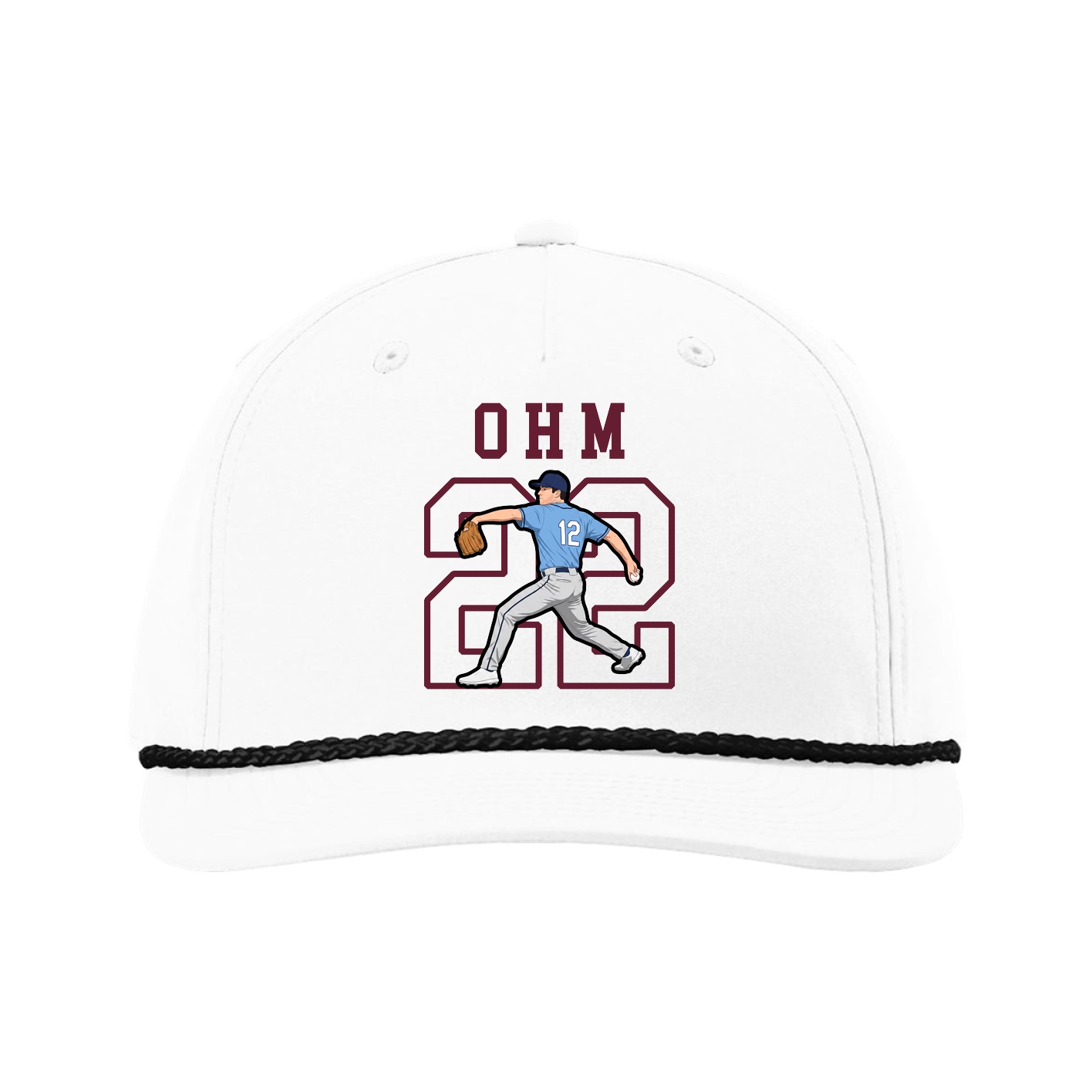Five-Panel Classic Rope Cap — Shirsey in White