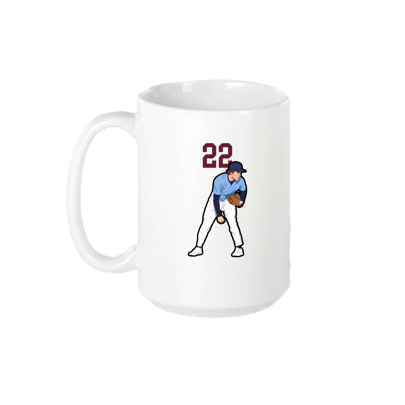 15oz Coffee Mug — Number Top in White