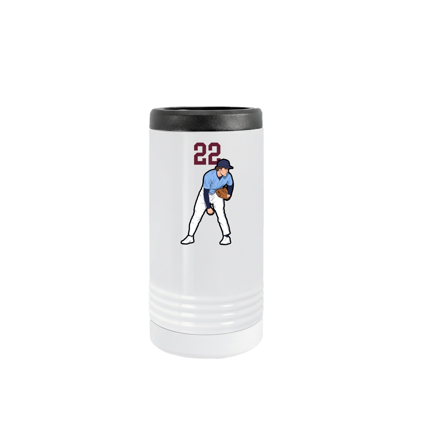 Slim Beverage Holder — Number Top in White