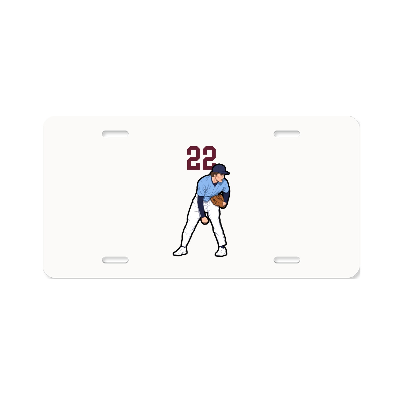 License Plate — Number Top in Classic