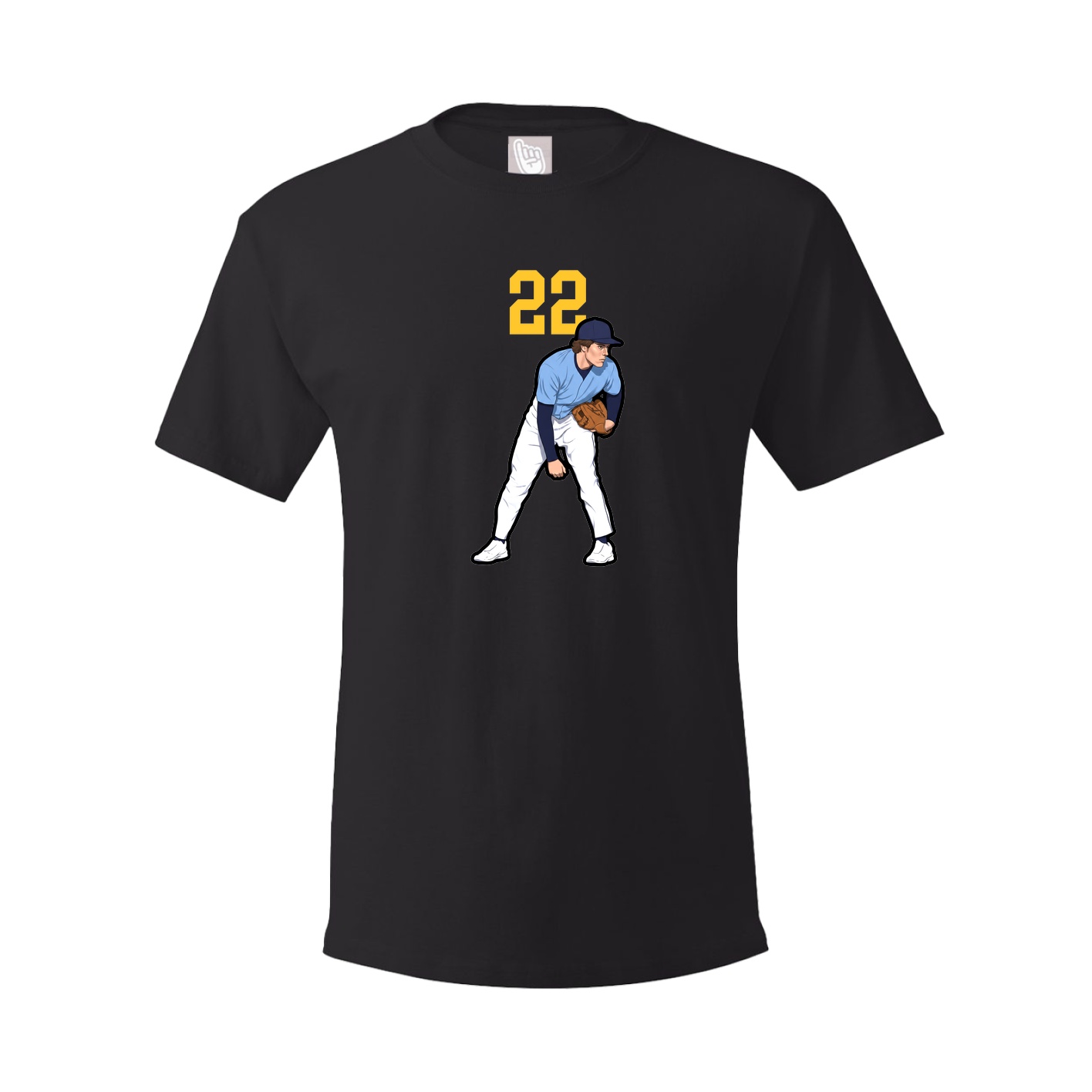 Youth Tee — Number Top in Black